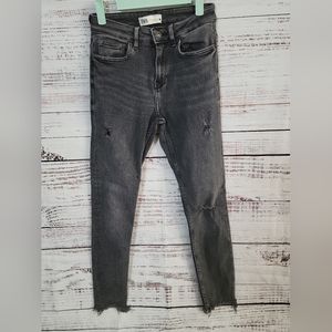 Zara S4 Black acid wash skinny Jeans